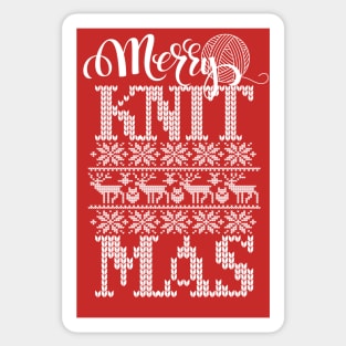 Merry Knitmas, Merry Christmas For All Knitters! Sticker